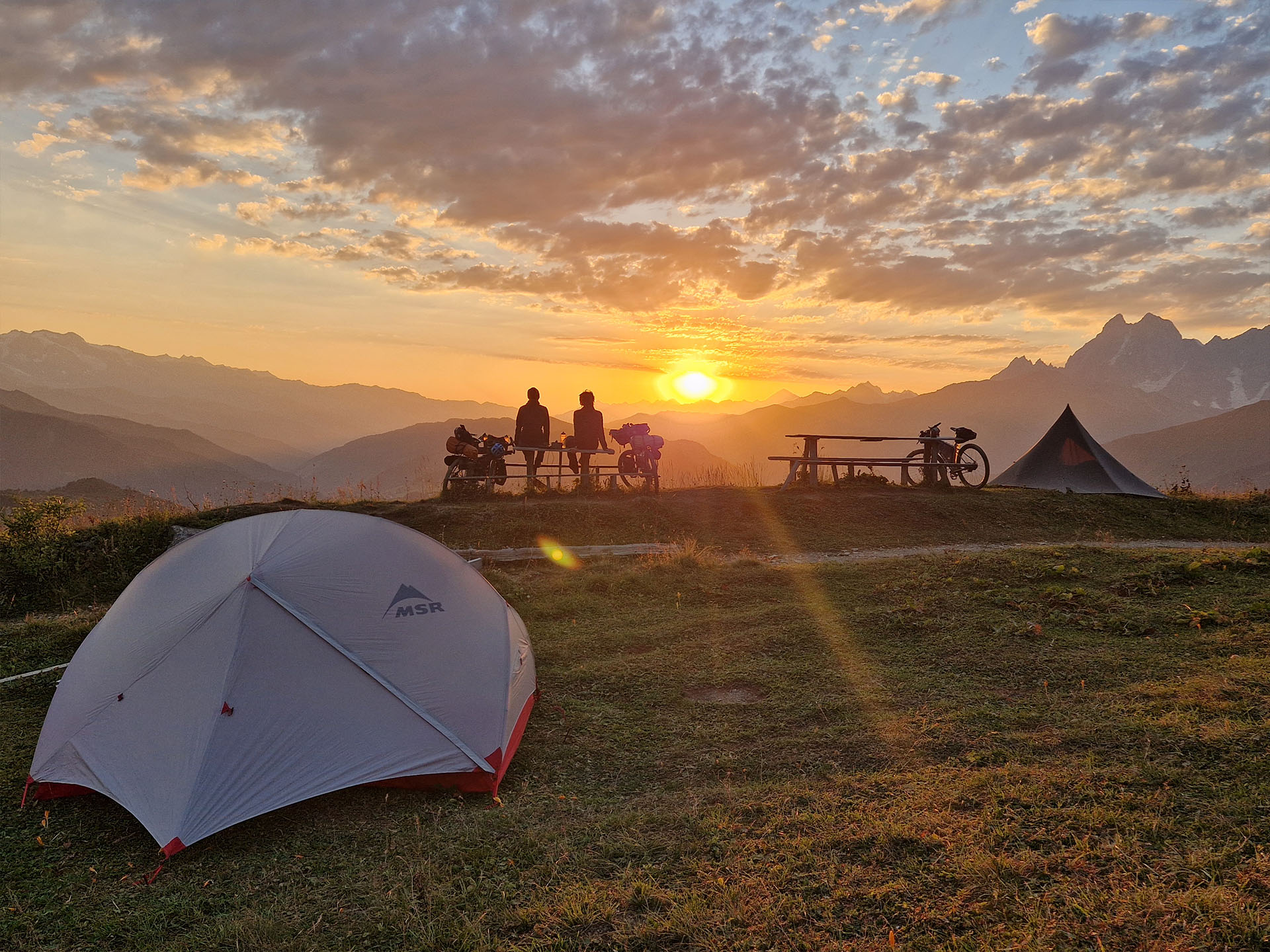 Sonnenuntergang in Svanetien